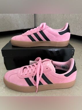 adidas Gazelle ADV Light Pink Core Black Gum Suede M8/W9, M10/W11 Sneaker JR7106